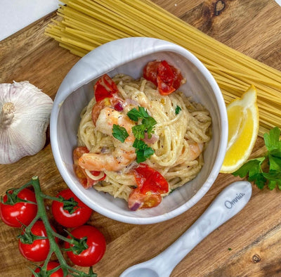 Creamy Prawn and Tomato Spaghetti 🍝 🦐 🍅